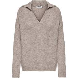 Only Maggie Life Striktrøje - Malt Ball Melange