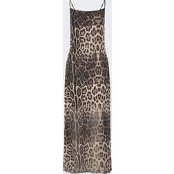 Pieces Black / Leopard Slip Ankle Dress