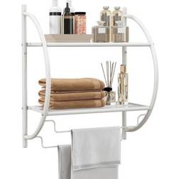 Costway Wall Mounted 2-Tier Bathroom Towel Rack With 2 Towel Bars