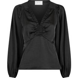 Neo Noir Istana Heavy Sateen Blouse - Black