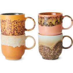 HKliving 70's Mugg 25 cl 4-pack Cape Set om 4 Flerfärgad Kaffekopp 25cl