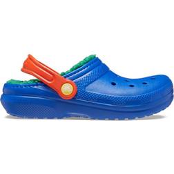 Crocs Kid's Classic Lined Clog - Blue Bolt/Multi