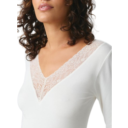 Gina Tricot Lace Detail Top - Off White