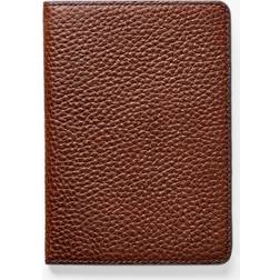 Aspinal of London Card Slots Pebble Leather Passport Cover