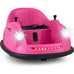 Costway Kids Ride on Bumper Car with Remote Control & Music Pink 12V