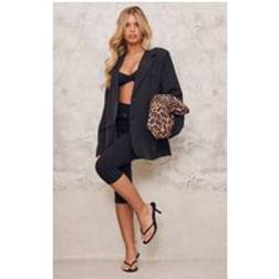 PrettyLittleThing Black Oversized Structured Blazer