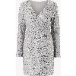 Vila Cava Sequin Dress - Silver