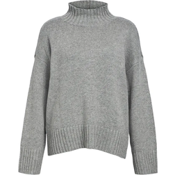 Object High Neck Pullover - Medium Grey Melange