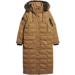 Superdry Microfibre Expedition Longline Parka Coat - Sandstone