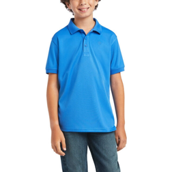 Ariat Kid's Tek Short Sleeve Polo Shirt - Aegean Blue (200-902479)