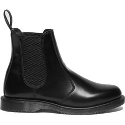 Dr. Martens Flora Smooth Chelsea Boots - Black Polished Smooth