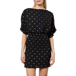 Never Fully Dressed Plisse Mini Tilly Dress - Black