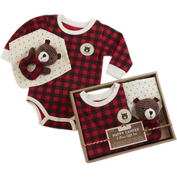 Baby Aspen Happy Camper Gift Set 3-piece - Red Plaid (BA11057NA)