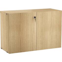 String With Lock Oak Storage Cabinet