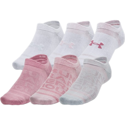 Under Armour Essential No Show Socks 6-pack - Pink Elixir/Prime Pink