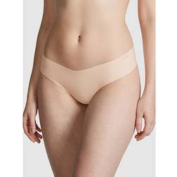 PINK No-Show Thong Panty, Beige, Women's Panties