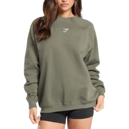 Gymshark Training Oversized Fleece Sweatshirt - Base Green