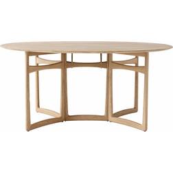 &Tradition HM6 White Oiled Oak Dining Table 142x163cm