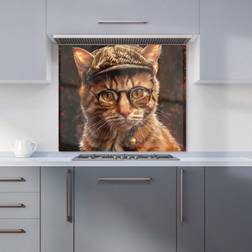 Dapper Ginger Cat With Cap 700 mm x 650 mm - Multi Splash Guard 70cm