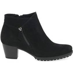 Gabor Olivetti Wide Fit Ankle Boots Black Nubuck