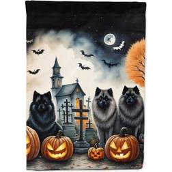 Caroline's Treasures Keeshond Spooky Halloween House Flag 28x40"