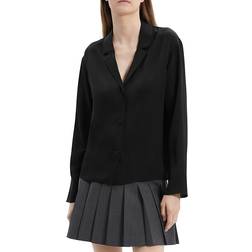 Theory Silk Blouse Black