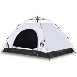 vidaXL Camping Tent 2 People White Anti-Glare Fabric Quick Release