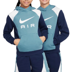 Nike Big Kid's Air Pullover Hoodie - Aegean Storm/Midnight Navy/White/White (FZ4955-429)