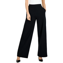 I.N.C International Concepts Women's High-Rise Wide-Leg Pants - Deep Black