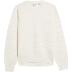 Ted Baker Tyy Jacquard Knitted Crew Neck Sweater - Ivory