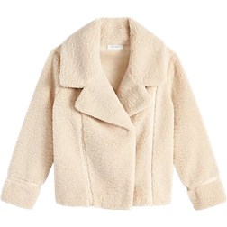 On 34th Women's Teddy Fleece Moto Jacket - Alabaster