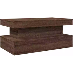 vidaXL LED Lights Brown Oak Table Basse