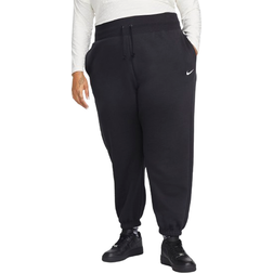 Nike Sportswear Phoenix Fleece Oversized High Waisted Sweatpants Plus Size - Black/Sail