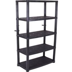 B&Q 5 Shelf Plastic Unit 1850 mm 1200 mm 400 mm Shelving System