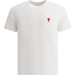 Ami Paris Ven Af Hjerte Bomuld T-Shirt - Hvid