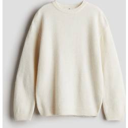 H&M Girls White Loose-fit Jumper