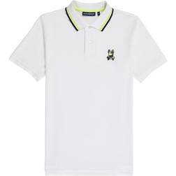 Psycho Bunny Mens Plano Pique Polo - White