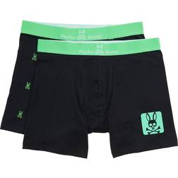 Psycho Bunny Mens Boxer Brief 2-pack - Neon Green