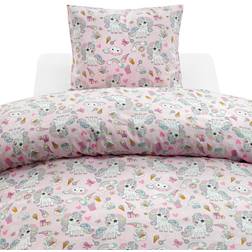 Borganäs Unicorn Påslakan Rosa (210x150cm)