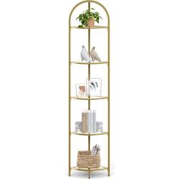 Vasagle 5-Tier Corner Gold Bücherregal 158cm