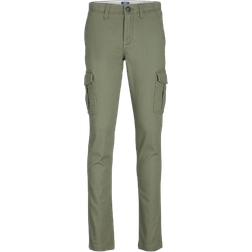 Jack & Jones Boy's Marco Joe Cargo Trousers - Oil Green