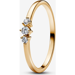 Pandora Era 14k Gold Lab-grown Diamond Triple Stone Ring 14k gold Lab-grown diamond Sz. Clear
