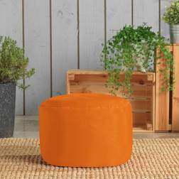 Bean Bag Bazaar Indoor And Outdoor Footstool - Orange Pouffe