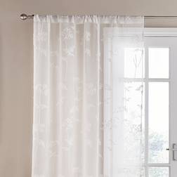 Dunelm Dorma Cheddleton White Slot Top Voile