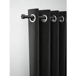 Rothley Extendable Curtain Pole Kit with Stud Finials - Matt Black 71-120 cm