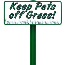 Evermark Keep Pets Off Grass Sign with Stake