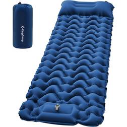 KingCamp Ultralight Single/Double Self-inflating Camping Mat with Built-in Foot Pump