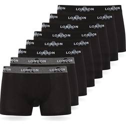 FM London Men’s Stretch Fit Boxers 8-pack - Black
