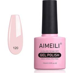 AIMEILI Soak Off UV LED Light Gel Nail Polish #120 Pink 10ml