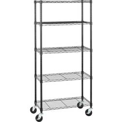 Amazon Basics 5-Shelf Black Shelving System 76.2x164.5cm